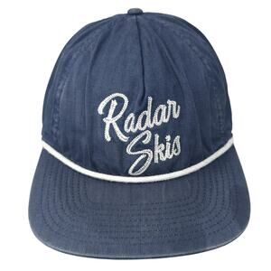 Radar Skis Slideback Baseball Cap Blue One Size Adjustable Embroidered Rope